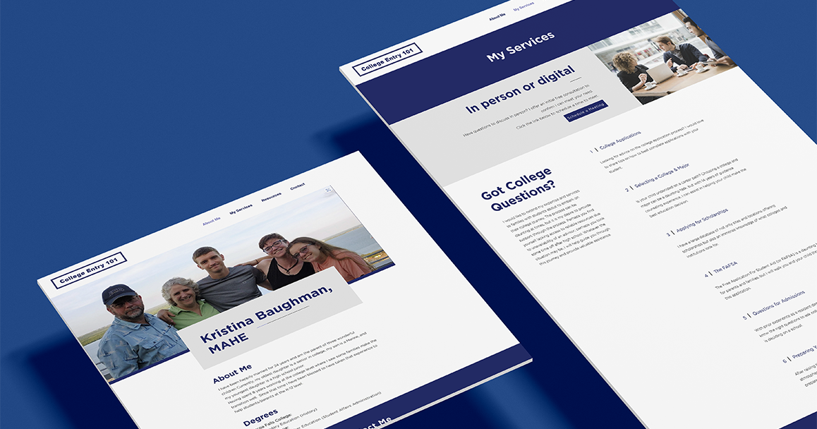 services and about pages